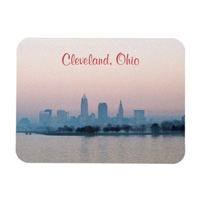 Imán Cleveland OH (Edgewater) Fridge Magnet (Horizontal)