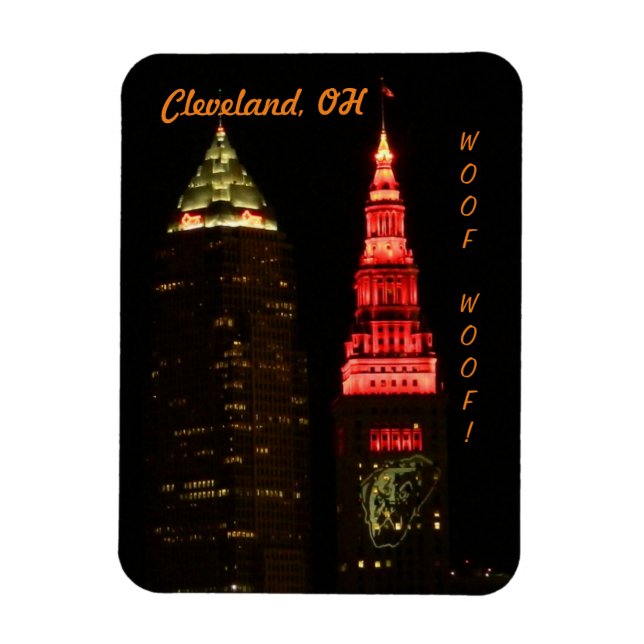 Imán Cleveland OH Sports Fan Fridge Magnet (Vertical)