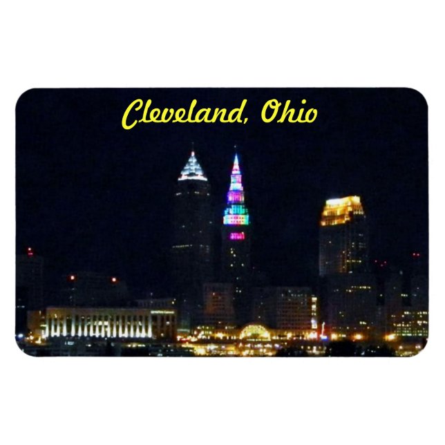 Imán Cleveland, Ohio Rainbow Tower Magnet (Horizontal)