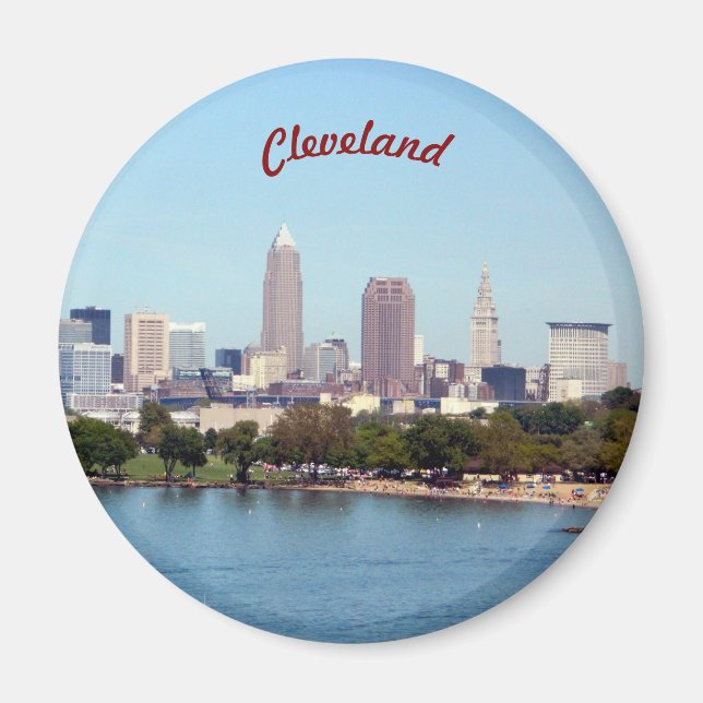 Imán Cleveland, Ohio Round Magnet (Frente)