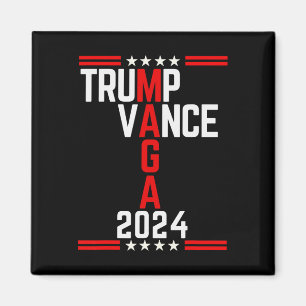 Imán Clic Trump Vance 2024 Retro Stripe Trump Jd Vance