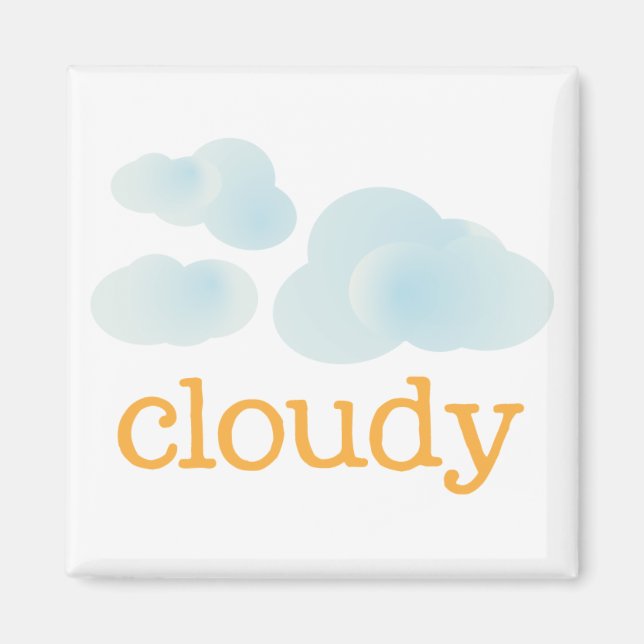 Imán Clima de Fridge - CLOUDY (Frente)
