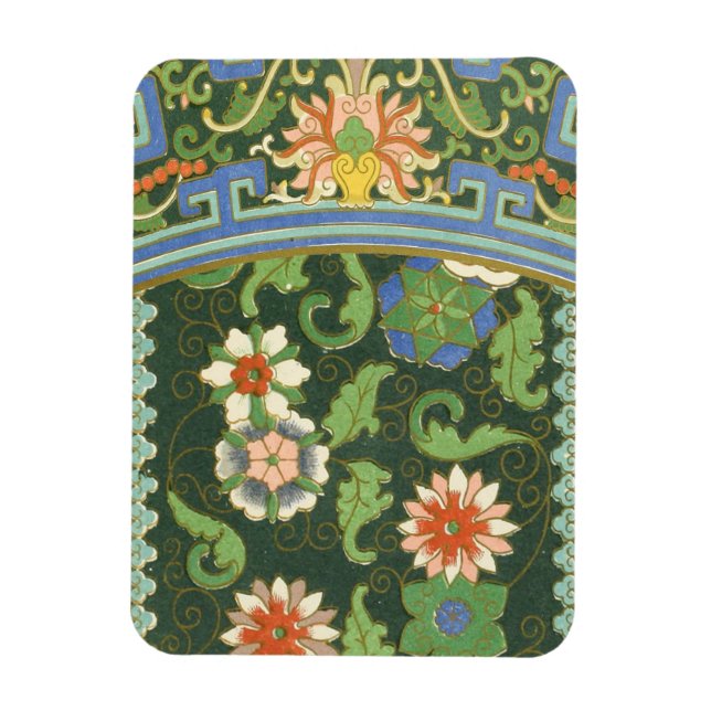 Imán Cloisonne China Patter Asia Oriental (Vertical)