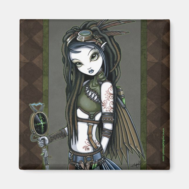 Imán "Cloud Burst" Steampunk Aviatrix Fairy Magnet (Frente)
