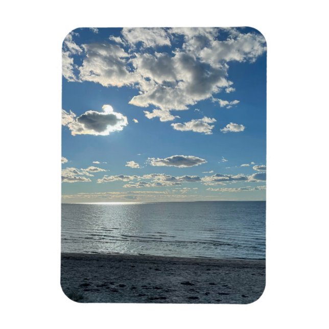 Imán Clouds Cloudy Blue Sky Empty Beach  (Vertical)