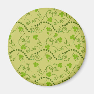 Imán Clovers y Swirls Pattern Añade el texto