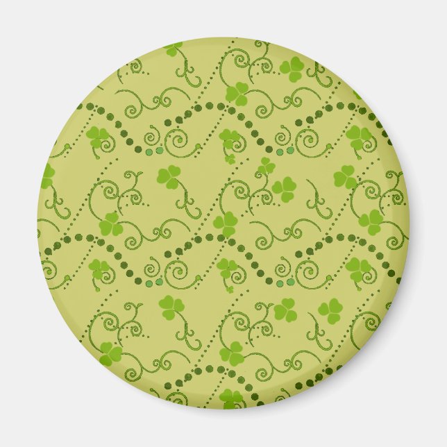 Imán Clovers y Swirls Pattern Añade el texto (Frente)