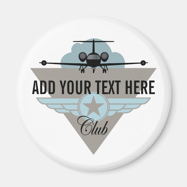 Imán Club de Alas para Aviones de Jet (Frente)