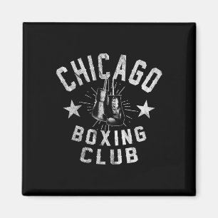 Imán Club de Boxeo de Chicago - Boxer retro de ciudad-c
