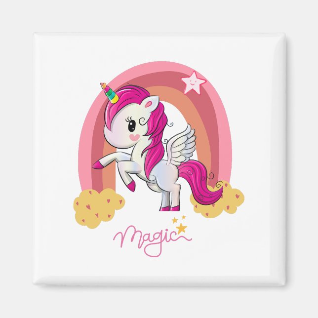 Imán Club de fans de Magic Unicorn (Frente)