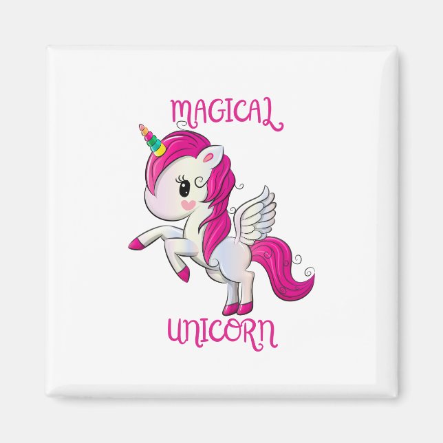 Imán Club de fans de Magic Unicorn Lover (Frente)