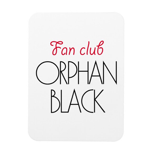 Imán Club de fans negros huérfanos (Vertical)
