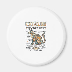 Imán Club de Gatos Anatomía de Gato Diagrama Científico