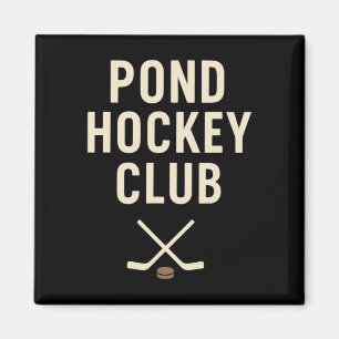 Imán Club de Hockey de Estanque Palos Cruzados Hielo de