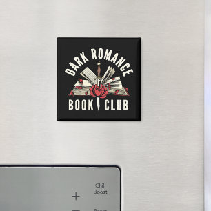 Imán Club de libros de romance oscuro floral regalo