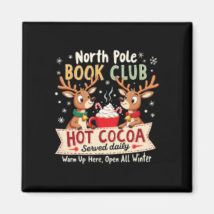 Imán Club de Libros del Polo Norte Cacao caliente servi