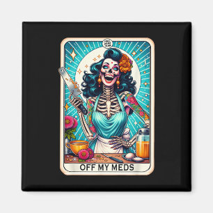 Imán Club de Mamá Genial Carta de Tarot Esqueleto Hallo