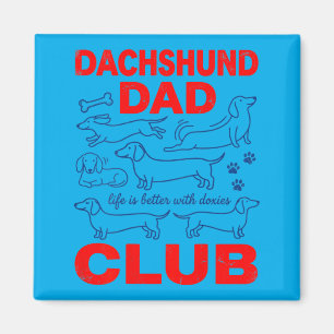 Imán Club de Papá Dachshund en diseño trasero