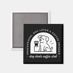 Imán Club de papá perro amantes del café divertido