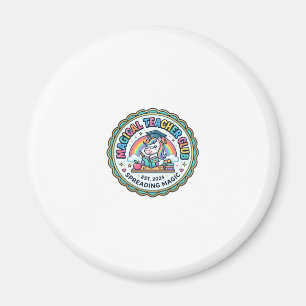 Imán Club de Profesora Mágica de Unicornio Diseño de Re