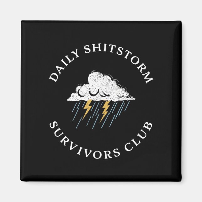Imán Club de Supervivientes de la Tormenta Diaria Diver (Frente)