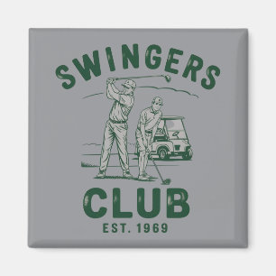 Imán Club de Swingers Divertido Sarcástico Golfista de