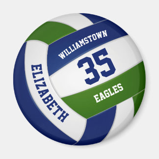 Imán Club de voleibol de colores azul verde