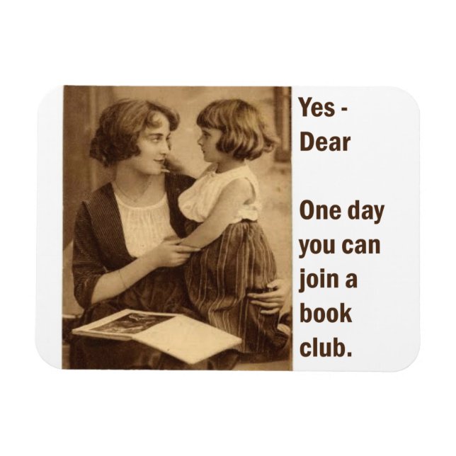 Imán Club del libro, sí querido (Horizontal)