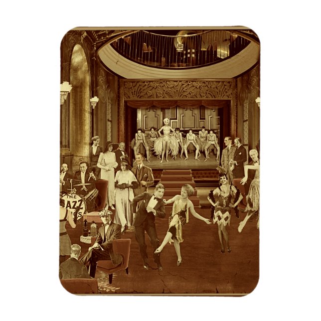 Imán Club Nocturno Puzzle Art Deco (Vertical)