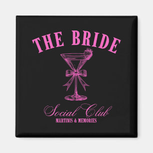 Imán Club Social Bride Martini Bachelorette