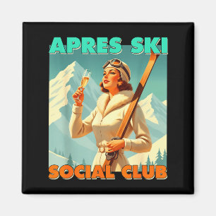 Imán club social de après ski amante del esquí deportes