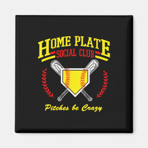 Imán Club Social de Placa de Softbol para Madres de la