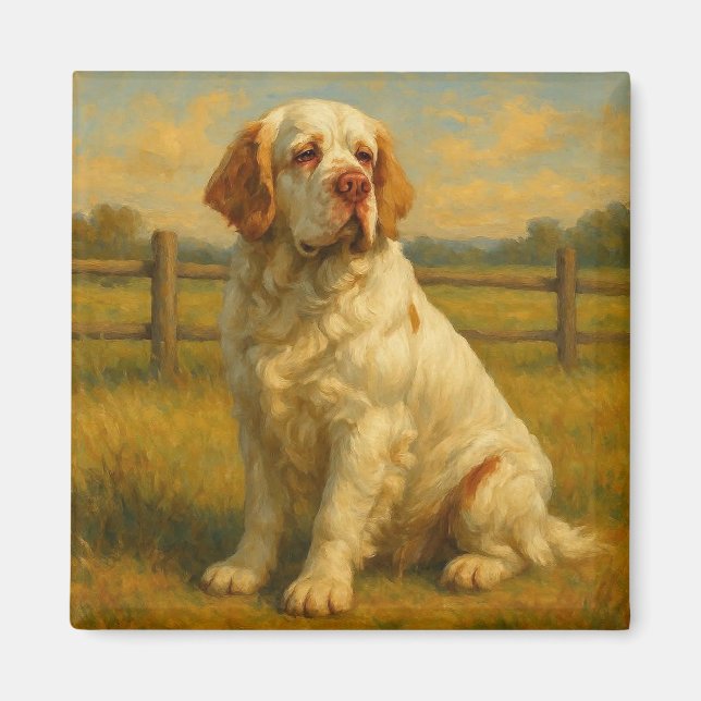 Imán Clumber Spaniel (Frente)