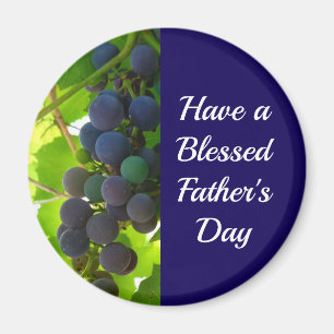 Imán Clúster azul de uva morada del Día del Padre Bendi
