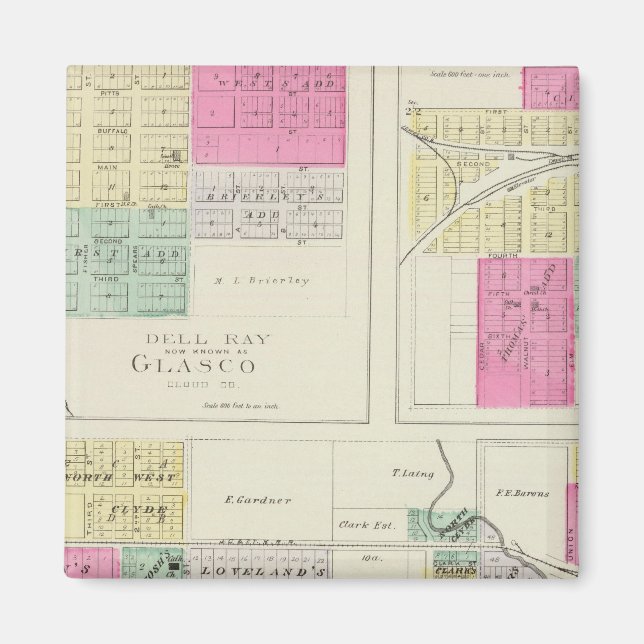 Imán Clyde, Glasco, Jamestown, Kansas (Frente)