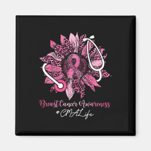 Imán CMA de girasol Vida CMA Cinta rosa Cáncer de Mama