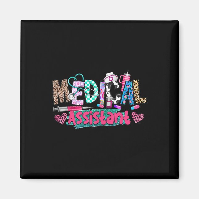 Imán Cma Médica Istant Enfermera Leopardo Stethoscope M (Frente)