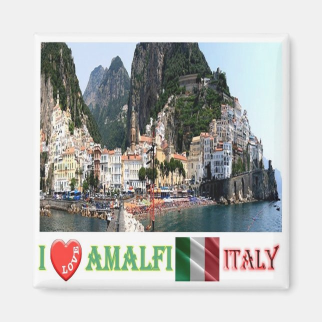 Imán CMP136 AMALFI I Love, Italia, Fridge (Frente)