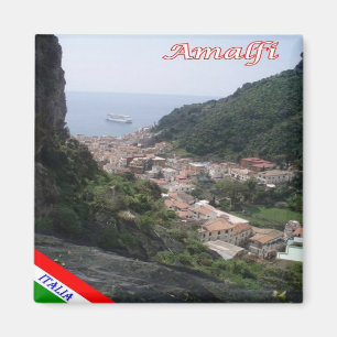 Imán CMP140 AMALFI Aerial View, Italia, Fridge