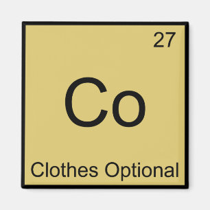 Imán Co-Clothes Elemento Químico Opcional Símbolo Tee