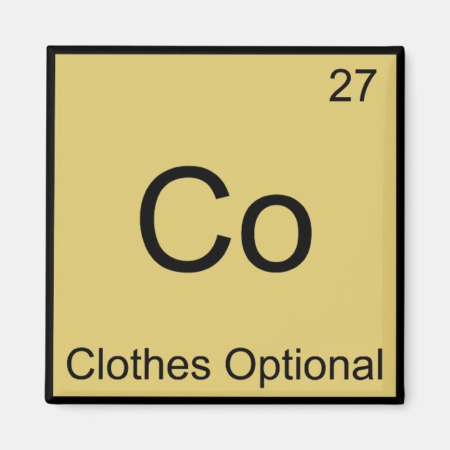 Imán Co-Clothes Elemento Químico Opcional Símbolo Tee (Frente)