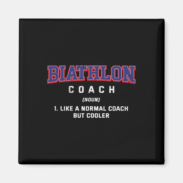 Imán Coach de Biatlón Definición Graciosa Humor de Biat (Frente)