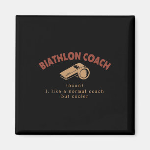 Imán Coach de Biatlón Definición Graciosa Humor de Biat