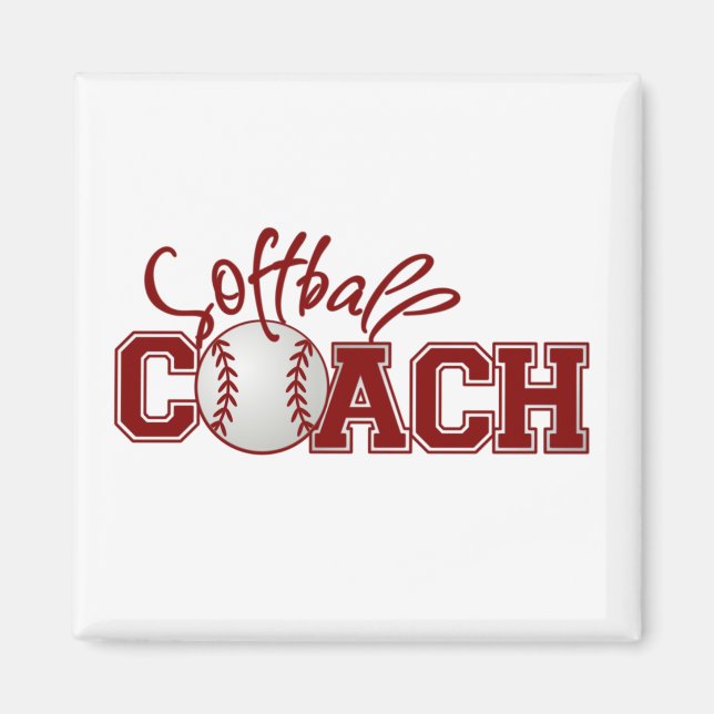 Imán COACH de Softball (Frente)