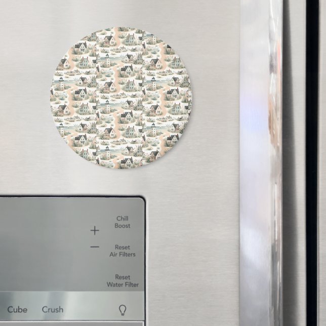 Imán Coastal Cottage Lighthouse Pattern (In situ (nevera))