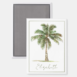 Imán Coastal Palm Tree Personalized