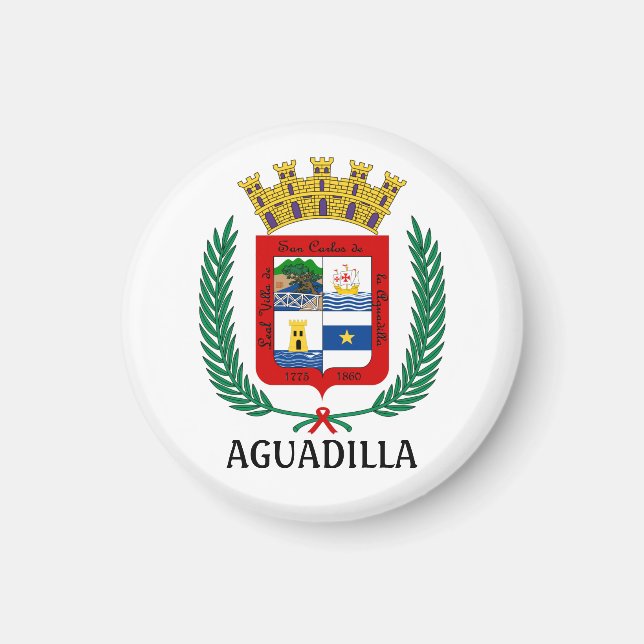 Imán Coat of Arms of Aguadilla, Puerto Rico (Frente)