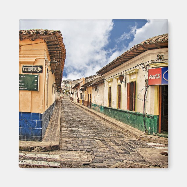 Imán Cobblestone Street in Guatemala (Frente)