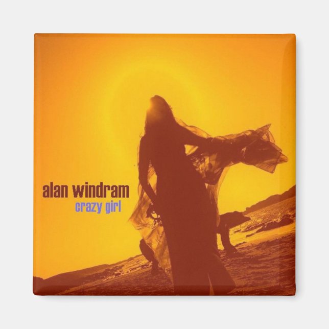 Imán cobertura de chica loco (Frente)