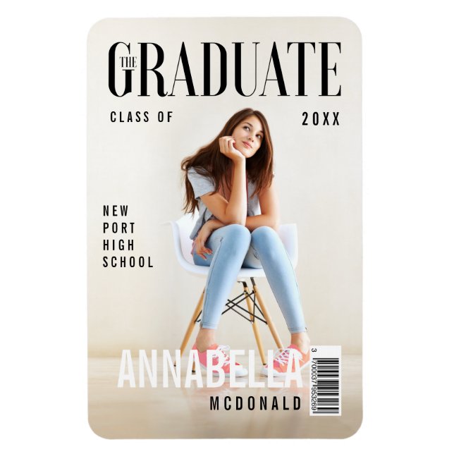 Imán Cobertura de revista de moda inspirada en graduaci (Vertical)